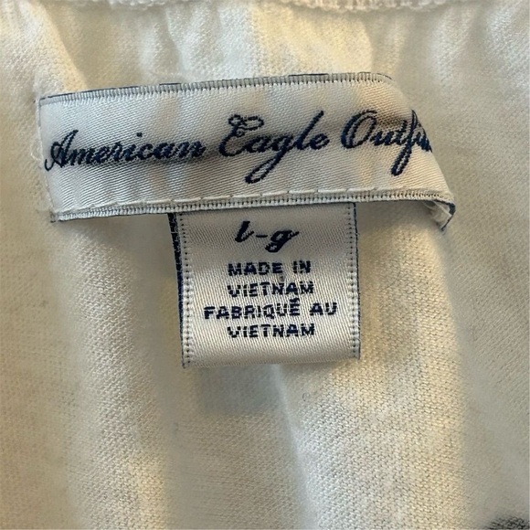 American Eagle Women's Floral Blouse Size L black and white - Picture 5 of 8